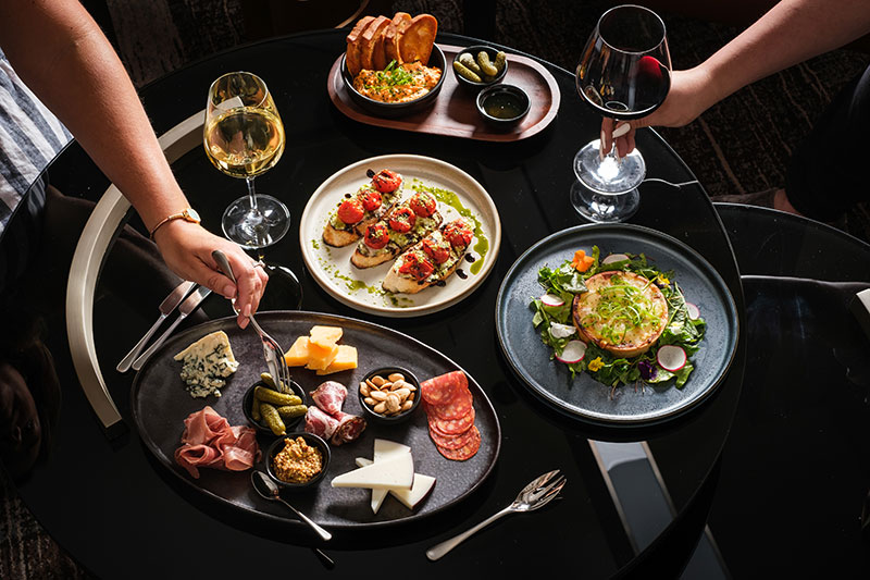 aerial image of food spread